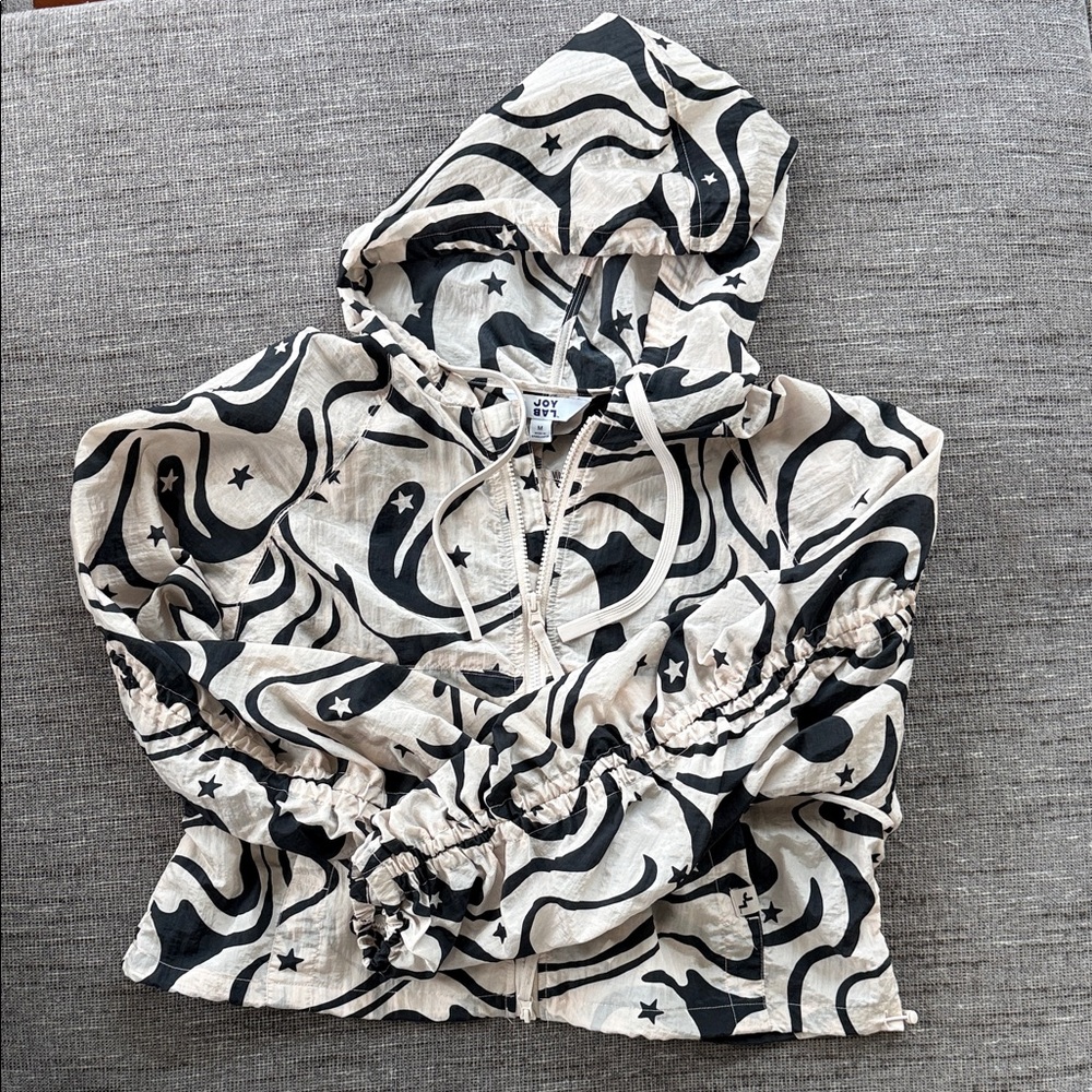 JoyLab Black and White Graphic Hoodie